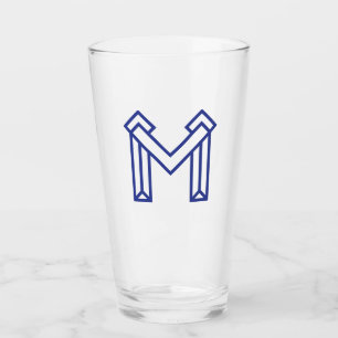 Copo De Pint M Geométrico Abstrato Azul