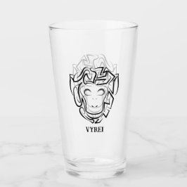 Copo De Pint Macaco preto e branco tribal