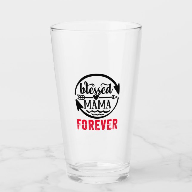 Copo De Pint Mãe abençoada para sempre (Frente)