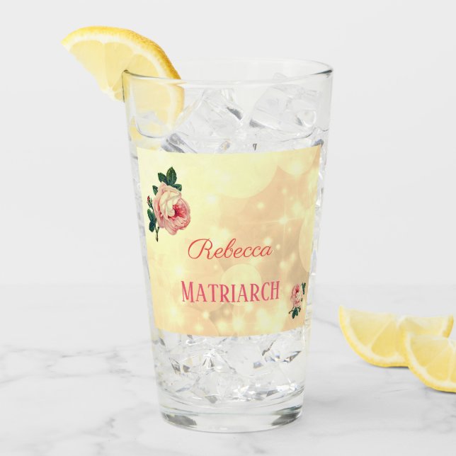 Copo De Pint Mãe de Matriarca de Rosas Personalizados (Gelo frontal)
