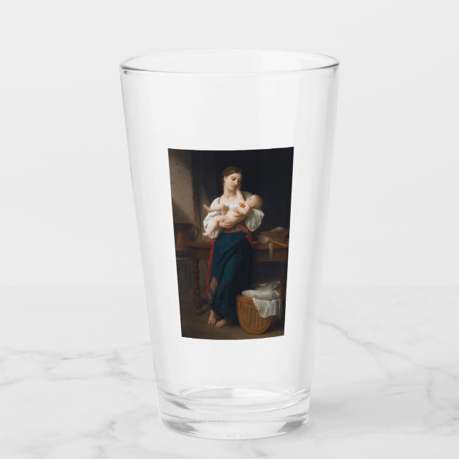 Copo De Pint Mãe e Criança (por Bouguereau) (Frente)