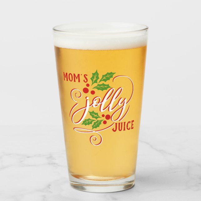 Copo De Pint Mãe Jolly Juice Christmas Cheer Glass (Frente (Preenchido))