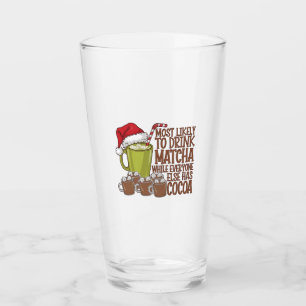 Copo De Pint Mais Propenso a Beber Matcha e Assistir Elf Xmas