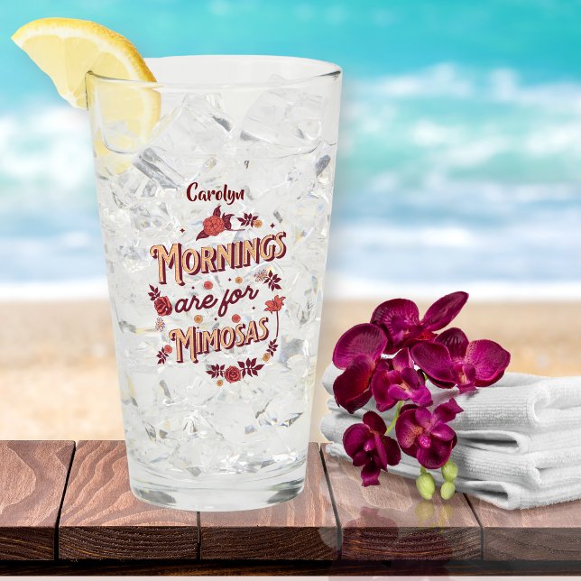 Copo De Pint Manhãs são para Mimosas Glass (Criador carregado)