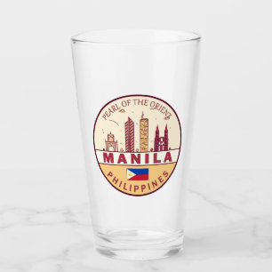 Copo De Pint Manila Filipinas City Skyline Emblem