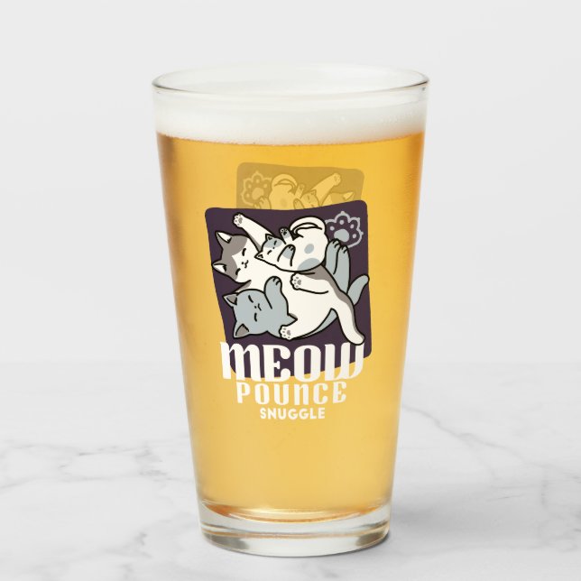 Copo De Pint Manípulo De Rato - Gatos De Dormir Em Cute (Frente (Preenchido))