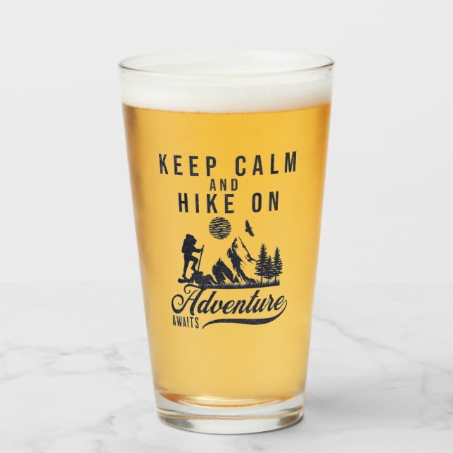 Copo De Pint Mantenha-Se Calmo E Caminhe (Frente (Preenchido))