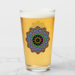 Copo De Pint Manuscrito Mandala Relógio Face 24