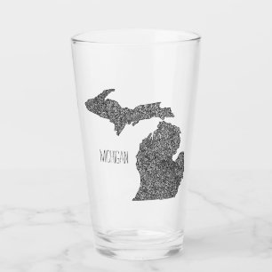 Copo De Pint Mapa de Michigan