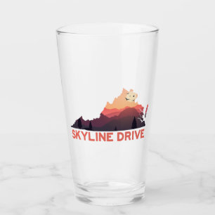 Copo De Pint Mapa do Skyline Drive Shenandoah Virginia