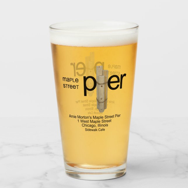 Copo De Pint Maple Street Pier, Chicago, Illinois (Frente (Preenchido))