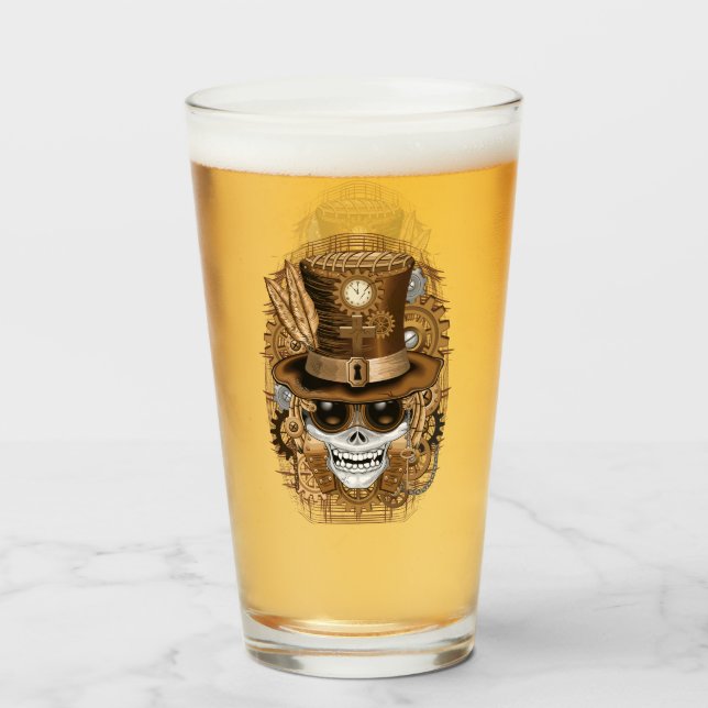 Copo De Pint Máquina de Retro de Voodoo Steampunk (Traseira (Preenchido))