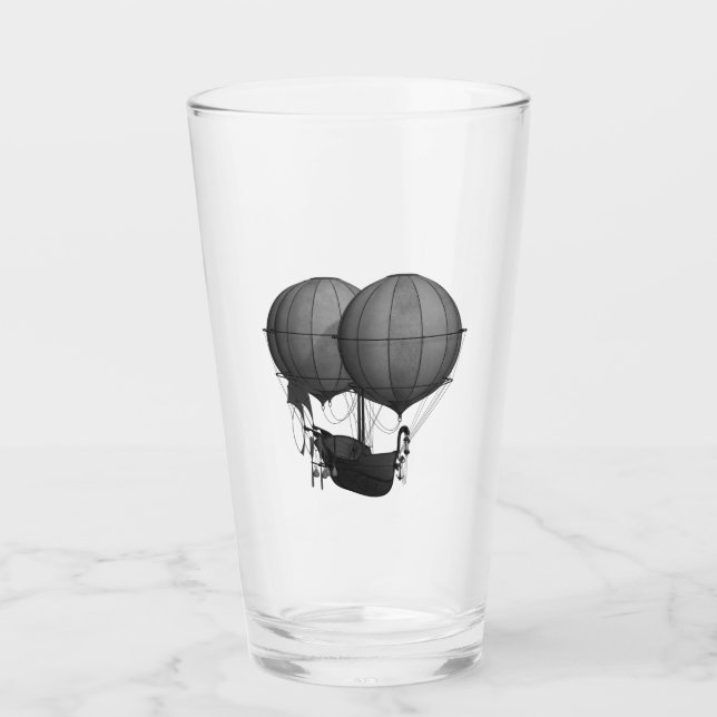 Copo De Pint Máquina de Voo Design a Preto e Branco (Frente)