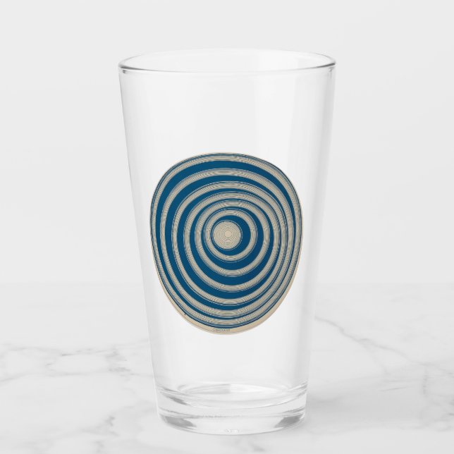 Copo De Pint Marcel Duchamp Rotorelief BLUE Pint Glass (Frente)
