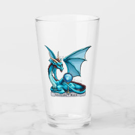 Copo De Pint Março Birthstone Dragon: Aquamarine