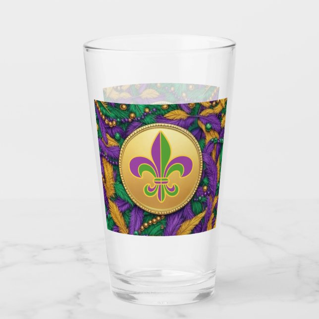 Copo De Pint Mardi Gras Fleur de lis (Frente)