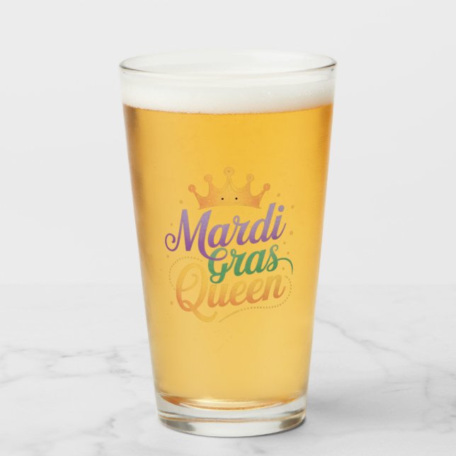 Copo De Pint Mardi Gras Queen Parade (Frente (Preenchido))