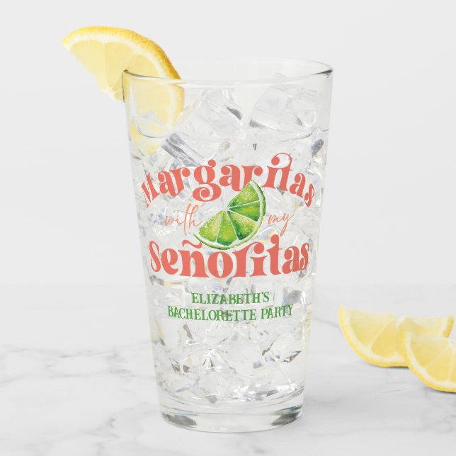 Copo De Pint Margaritas de Pêssego Verde com Minhas Señoritas F (Gelo frontal)