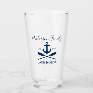 Copo De Pint Marinho Azul da Família Anchor Oars do Lago Náut
