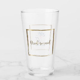 Copo De Pint Marinho de Aquarela e Bridesmaid de Blush