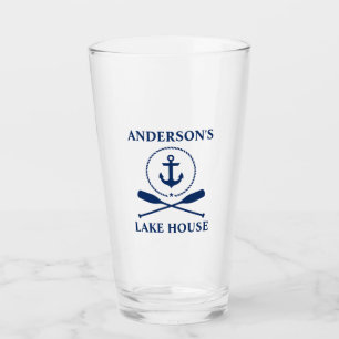 Copo De Pint Marinho Náutico Corpo Azul Oars Lake House