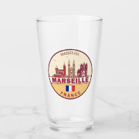 Marselha França City Skyline Emblem