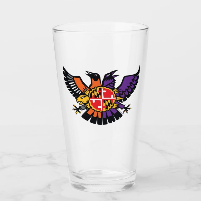 Copo De Pint Maryland Birdland Terp Crest (Frente)