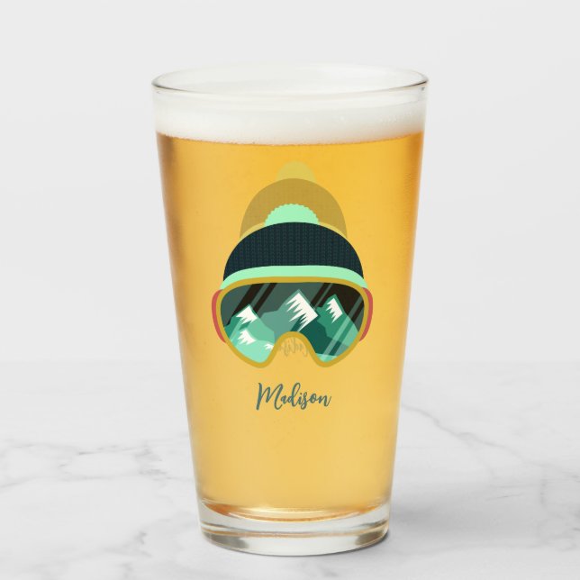 Copo De Pint Máscara de Esquema de Nome Personalizado (Traseira (Preenchido))