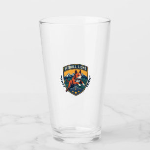 Copo De Pint Mascote Esportivo Vintage Leões Pitbull Vetor D