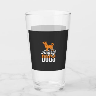 Copo De Pint Mascote Vetor Cães Irritados