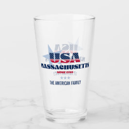 Copo De Pint Massachusetts Patriotic Pride Personalizado