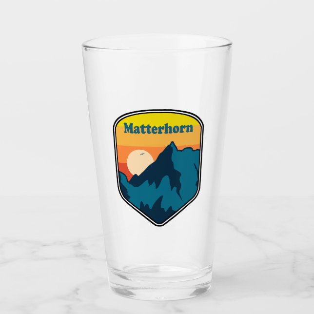 Copo De Pint Matterhorn Suiça Itália Sunrise (Frente)