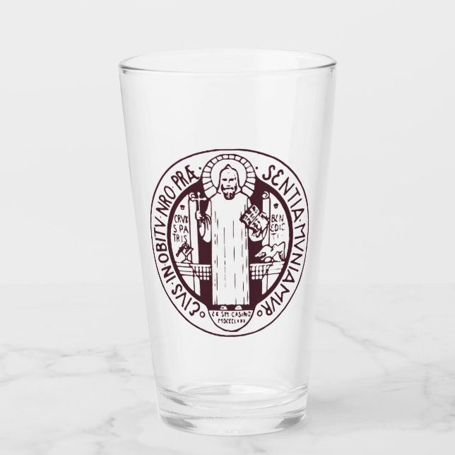 Copo De Pint Medalha santo Benedict (Frente)