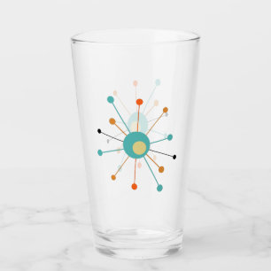 Copo De Pint Meio século Laranja Turquoise de Impasse Atômica