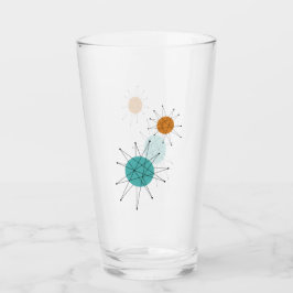 Copo De Pint Meio século Turquoise Orange Franciscan Starburst