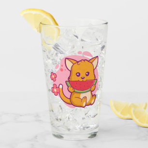 Copo De Pint Melancia Gato-Gato-Gato Kawaii