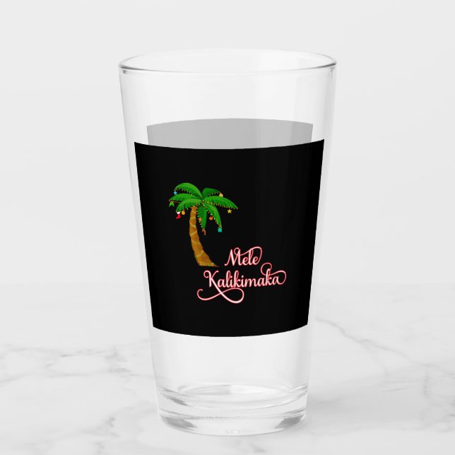 Copo De Pint Mele Kalikimaka Hawaiian Sweat para o Natal (Frente)