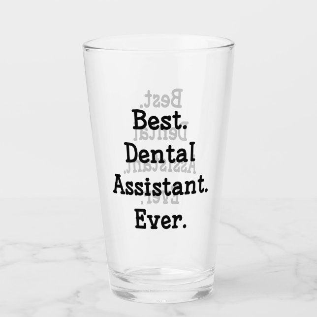 Copo De Pint Melhor. Assistente dental. Nunca (Frente)