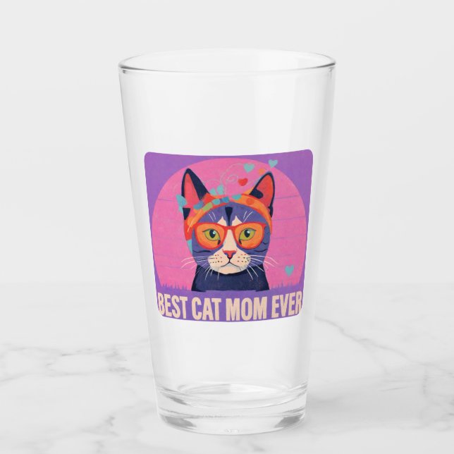 Copo De Pint Melhor Cat Mãe (Frente)