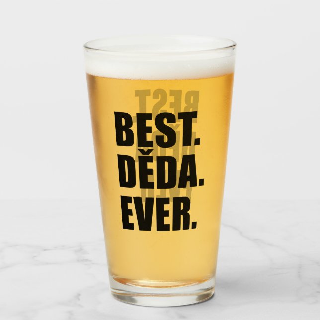 Copo De Pint Melhor Deda De Avô Tcheco (Frente (Preenchido))