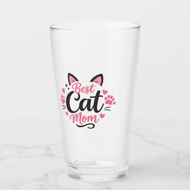 Copo De Pint Melhor Mãe de Gato (Frente)