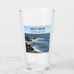 Copo De Pint Melhor Mãe no Mar e Terra no Oceano Atlântico Az