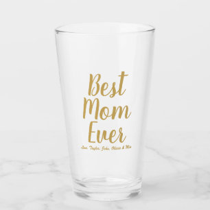 Copo De Pint Melhor Mãe Nunca - Script personalizado em ouro p
