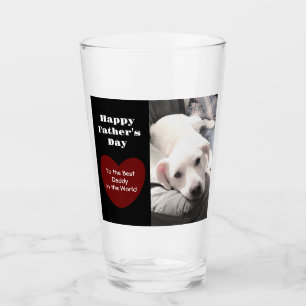 Copo De Pint Melhor Pai Cachorro Cachorro Vermelho Uma Foto
