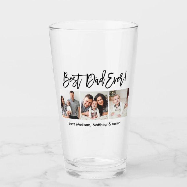 Copo De Pint Melhor Pai de Fotografia do Script 3 do Pincel Mod (Frente)