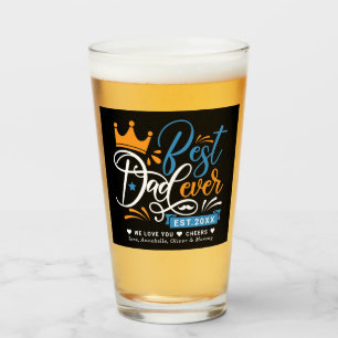 Copo De Pint Melhor Pai Do Ano De Tipografia Criado  