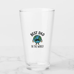 Copo De Pint Melhor Pai do Mundo Terra Bigode Camisa Design_