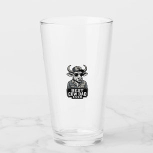 Copo De Pint Melhor Pai Vaca de Todos os Tempos Design de Gravu