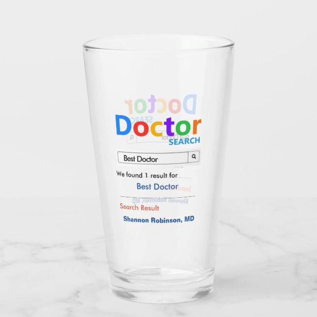 Copo De Pint Melhor Presente Do Médico Personalizado Engraçado (Verso)