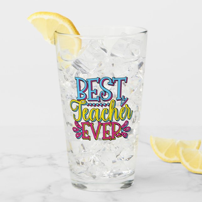 Copo De Pint Melhor Professora Do Mundo (Gelo frontal)